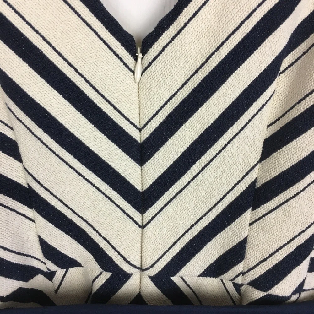 Anthropologie Maeve Mitered Stripe Peplum Top - Picture 6 of 6